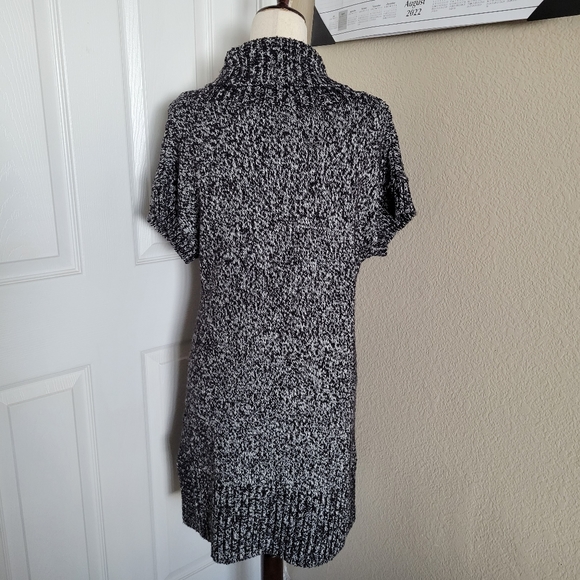 Cowl Neck Knit Kangaroo Pocket Mini Dress Size  L - Picture 2 of 15